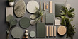 Variety of sustainable materials in neutral tones Moodboard of material samples concept