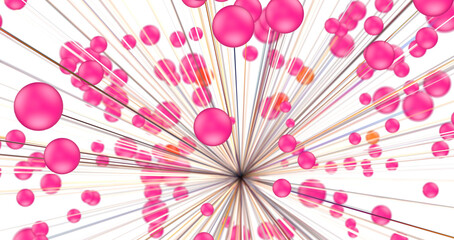 Fototapete - network shape. Abstract 3D render