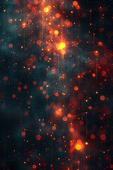 Poster - A seamless pattern of an artificial intelligence grid, with algorithmic data processing paths,