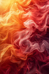 Poster - A vibrant background with bold red and orange waves clashing against each other, symbolizing conflict and the need for resolution,