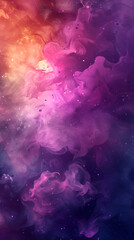 Wall Mural - galaxy space random background, nebula light sky, abstract element design, wallpaper ,Abstract wallpaper blends vibrant watercolor washes with splashes of neon colors