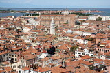 Fototapeta Niebo - Mantova Italy 10 09 2023 . Red tiled roofs in the city of Mantua.