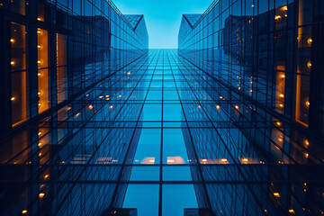 Aufkleber - A sleek gradient of midnight blue fading into black, perfect for sophisticated corporate websites,