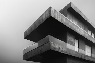 Poster - A minimalist gradient from slate gray to pure black, perfect for a modern architecture firmâ€™s website,