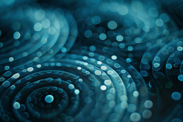 Fototapete - A pattern of pulsating geometric shapes that expand and contract, symbolizing the dynamic nature of digital growth,