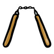 Nunchaku - Hand Drawn Doodle Icon