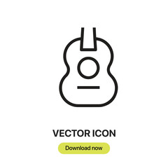 Fototapete - Guitar icon vector. Linear-style sign for mobile concept and web design. Guitar symbol illustration. Pixel vector graphics - Vector.	
