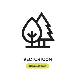 Fototapete - Park icon vector. Linear-style sign for mobile concept and web design. Park symbol illustration. Pixel vector graphics - Vector.	
