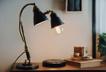 lightbulb minimal interior bedroom retro lamp Desk design