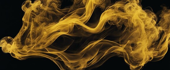 Wall Mural - 'background gold gold background smoke movement smoke ink black gold background Abstract yellow'