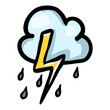 Thunderstorm - Hand Drawn Doodle Icon