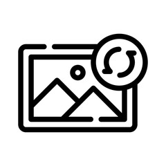 image processing line icon