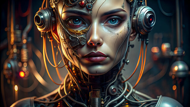 a woman mechanical robot
