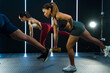 Dynamic group workout session in modern gym