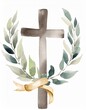 Krzyż z laurem ilustracja