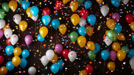 colorful balloons background.