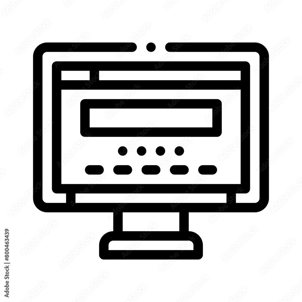 computer line icon