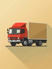 Wall Mural - delivery truck icon on a flat background