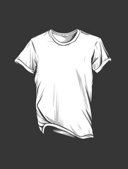 simple t-shirt illustration design mockup