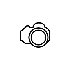 Sticker - Photo camera Icon isolated on white background