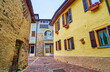 The medieval houses in small village Gentilino, Collina d'Oro, Switzerland