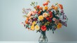 artistry of artificial flowers with a full ultra HD image of a meticulously crafted arrangement in a stylish vase, set against a clean white background for maximum impact.