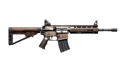 Assault rifle isolated on a transparent background