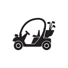 Wall Mural - Golf car logo icon design vector illustration template