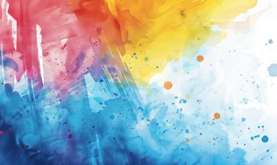 Canvas Print - watercolor abstract illustration with free strokes