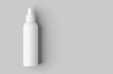 Wall Mural - White cosmetic spray bottle mockup with blank copyspace.