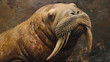 Oung male walrus wildlife 