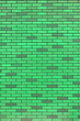 Green Brick wall. Construction abstract background.