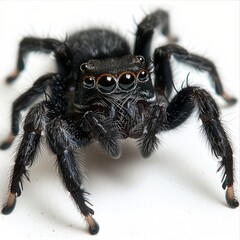 Wall Mural - a close up of a spider with a white background