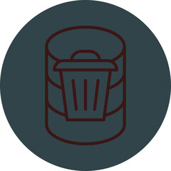 Wall Mural - trash can icon