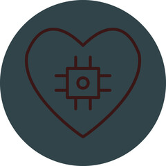 Sticker - heart icon red