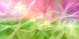 Fototapeta  - Pastel Fluidity Abstract. Bright colorful wave with a pink and green background