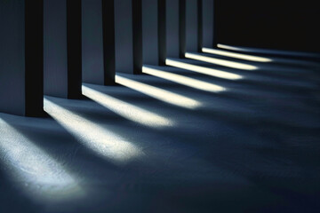 Wall Mural - A single light shining in a row of shadows, illustrating the isolation and brilliance of true leadership  