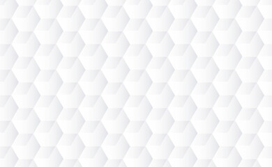 Aufkleber - Abstract white 3d background with hexagons seamless pattern. Vector 