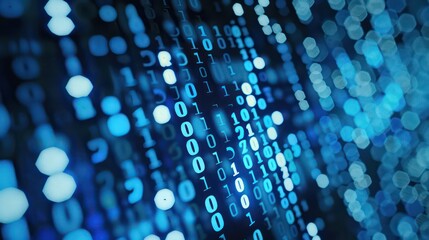digital binary encrypted code matrix background