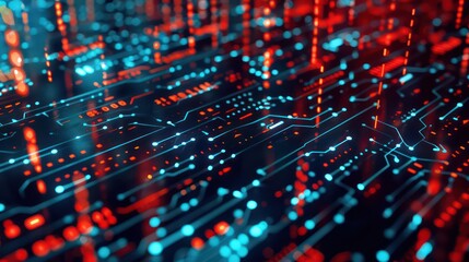 digital binary encrypted code matrix background
