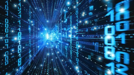 digital binary encrypted code matrix background