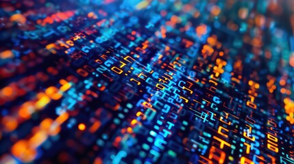 digital binary encrypted code matrix background