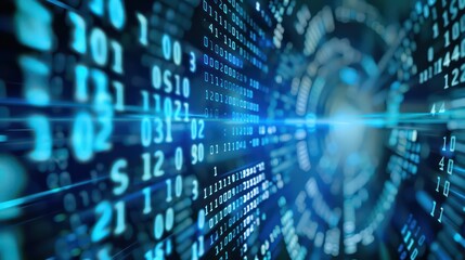 digital binary encrypted code matrix background