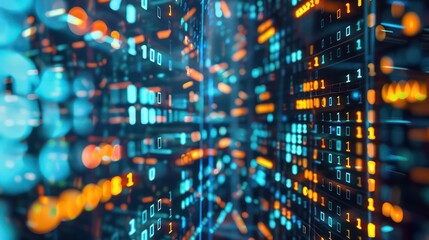 digital binary encrypted code matrix background