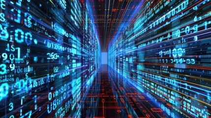 digital binary encrypted code matrix background