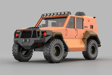 A virtual model of an electric utility vehicle designed for rugged terrains 