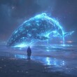 glowing star whale