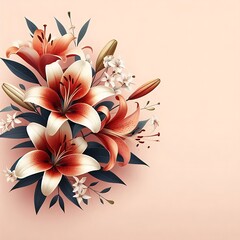 Wall Mural - abstract floral background