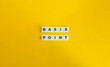 © photoopus - Basis Point Term. One Hundredth of a Percentage Point. Text on Block Letter Tiles on Yellow Background. Minimal Aesthetics.
