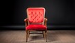 silla roja con diseño  clásico. 